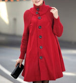 Manteau Patchwork Élégant à Col Montant pour Femmes