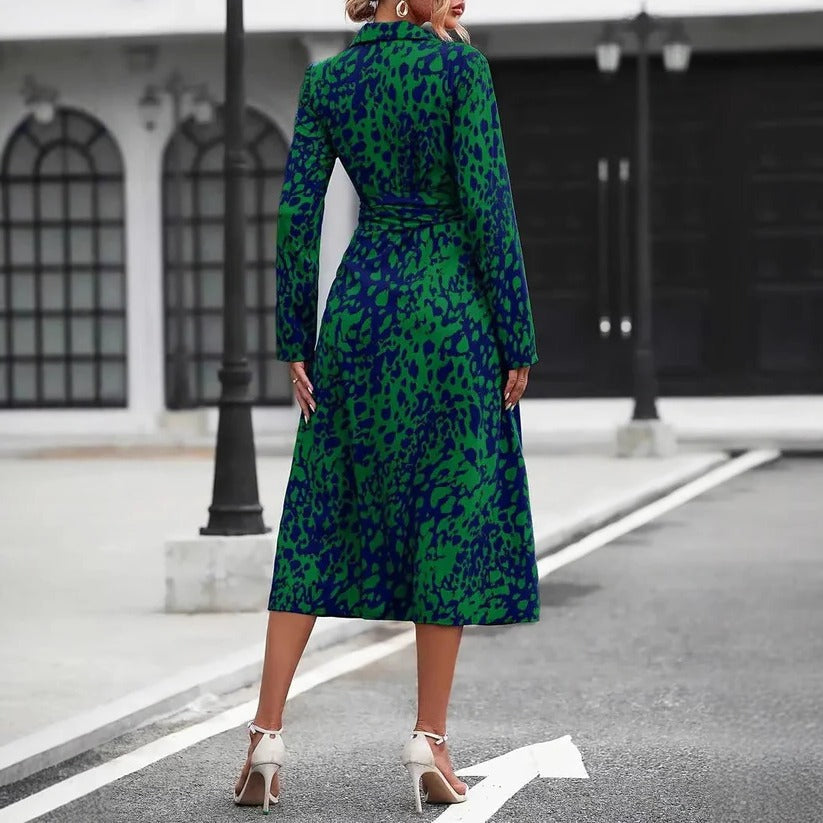 Robe mi-longue coupe évasée pour femmes