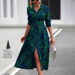 Robe mi-longue coupe évasée pour femmes