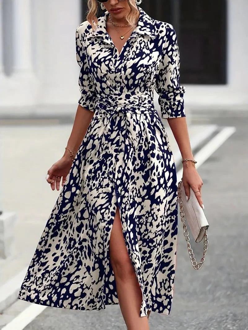 Robe mi-longue coupe évasée pour femmes