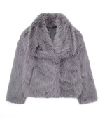 Manteau Élégant en Fausse Fourrure pour Femmes