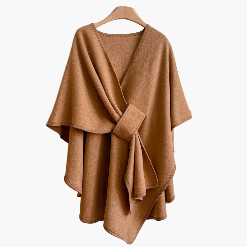 Poncho-Écharpe Style Décontracté en Coton pour Femmes