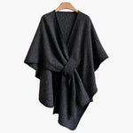 Poncho-Écharpe Style Décontracté en Coton pour Femmes