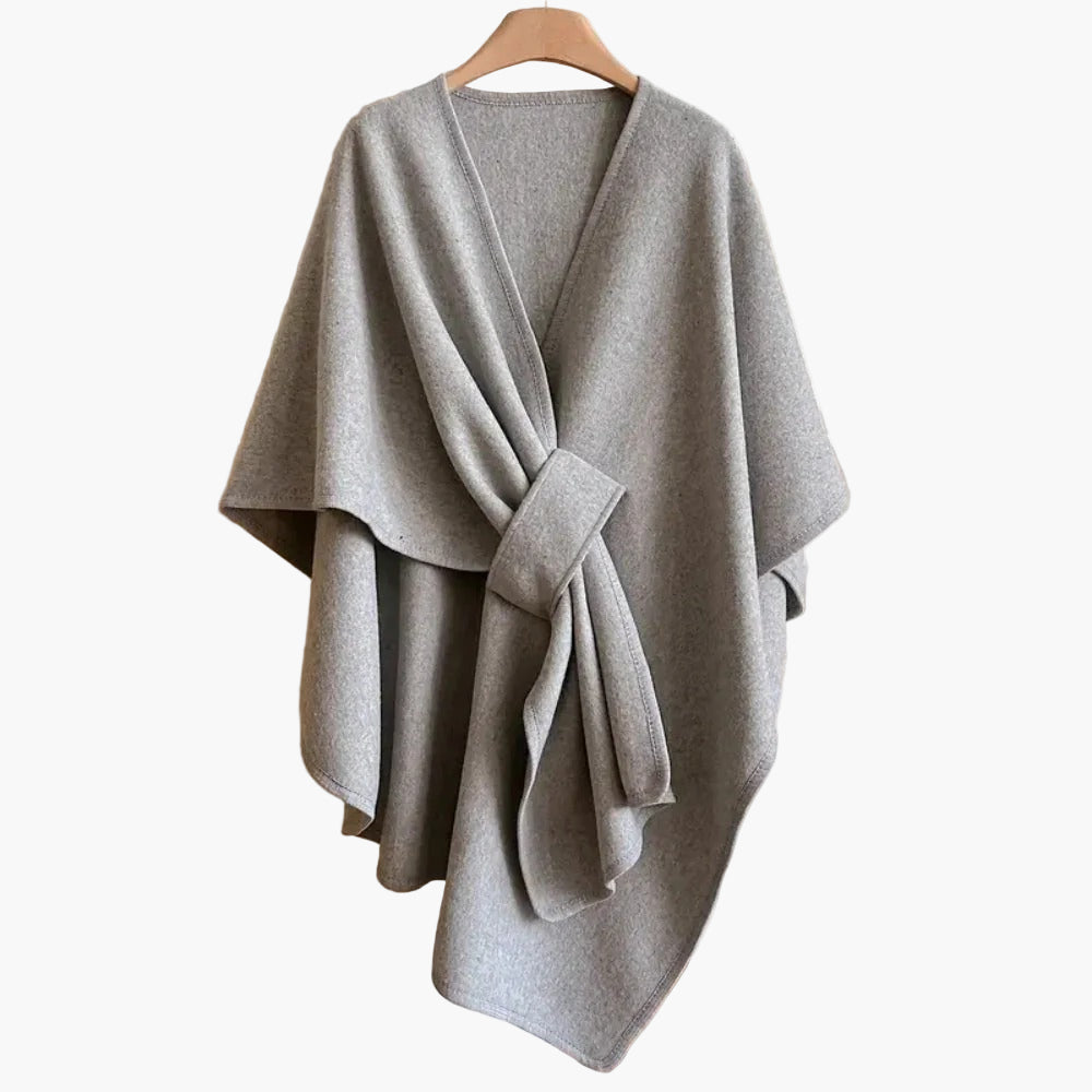 Poncho-Écharpe Style Décontracté en Coton pour Femmes