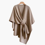 Poncho-Écharpe Style Décontracté en Coton pour Femmes