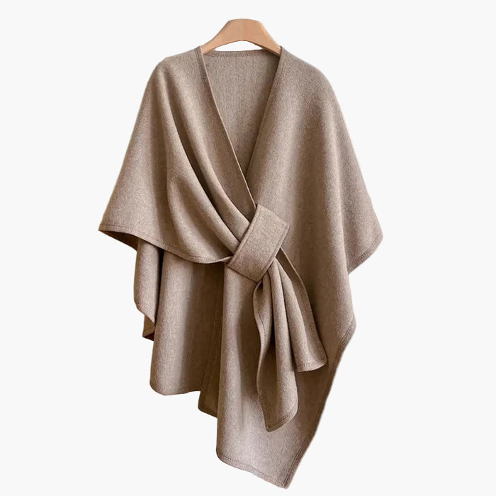 Poncho-Écharpe Style Décontracté en Coton pour Femmes