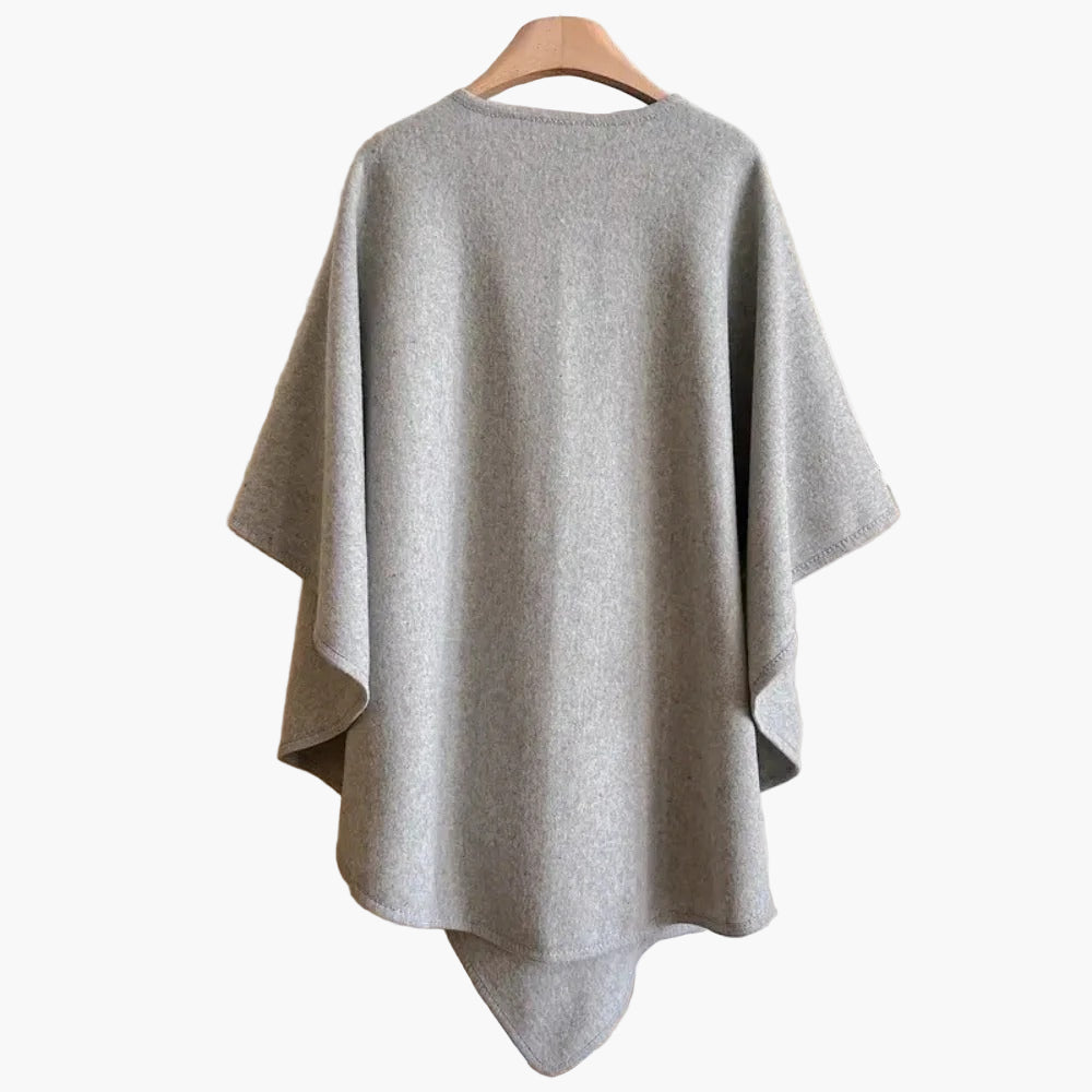 Poncho-Écharpe Style Décontracté en Coton pour Femmes
