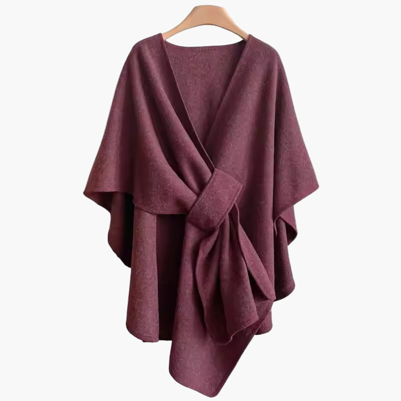 Poncho-Écharpe Style Décontracté en Coton pour Femmes