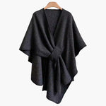Poncho-Écharpe Style Décontracté en Coton pour Femmes