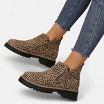 Bottines courtes à semelle crantée pour femmes