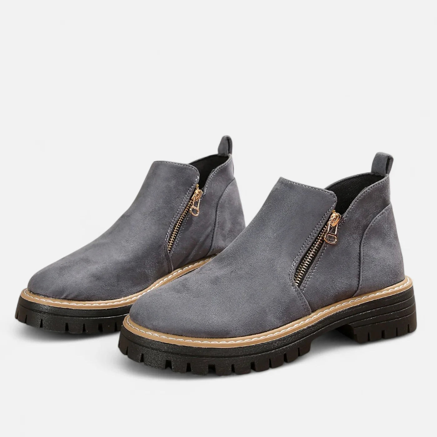 Bottines courtes à semelle crantée pour femmes