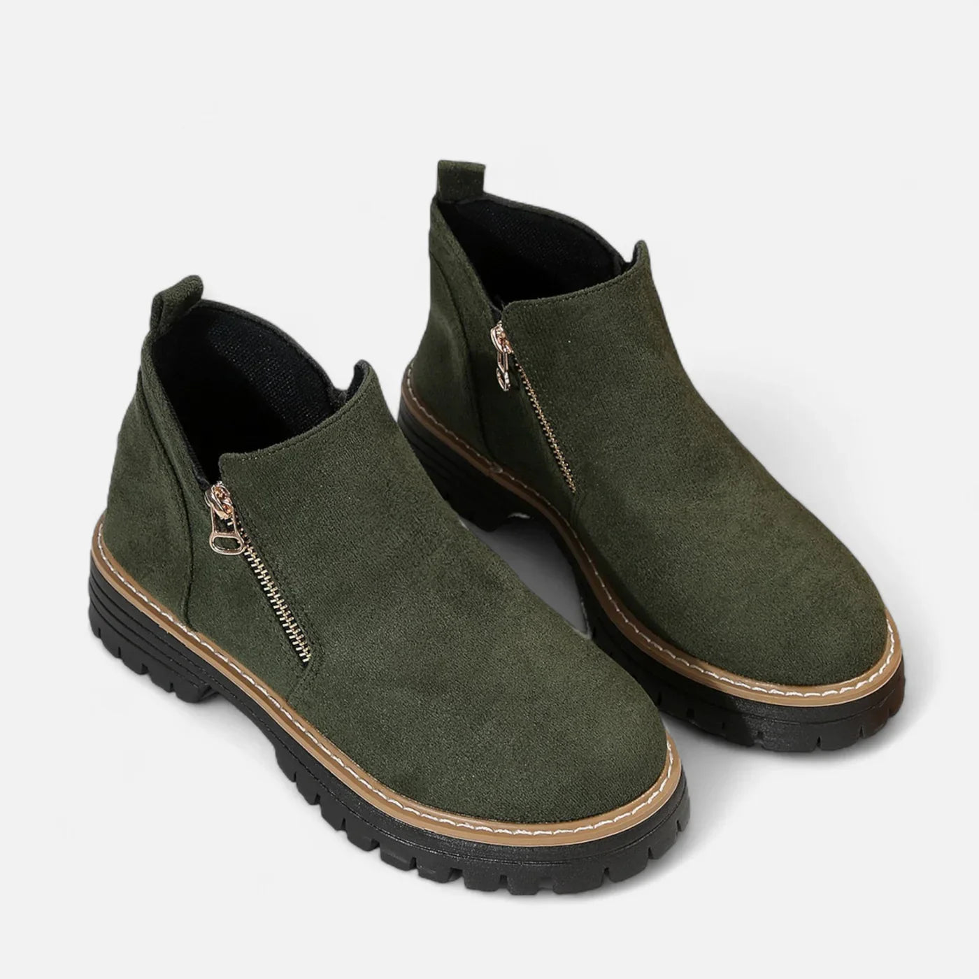 Bottines courtes à semelle crantée pour femmes