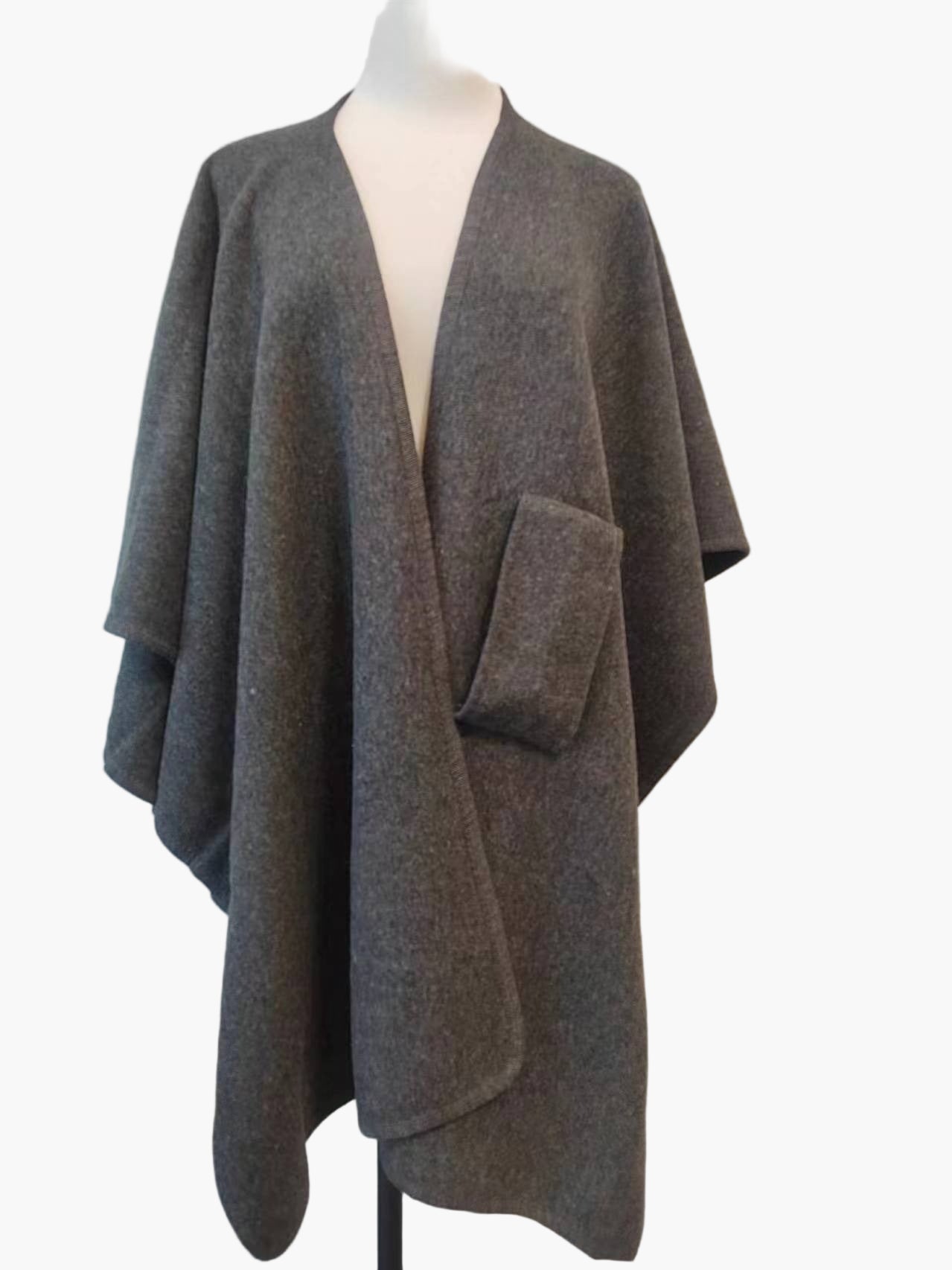 Poncho-Écharpe Style Décontracté en Coton pour Femmes