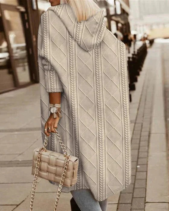 Cardigan Long à Capuche pour Femmes