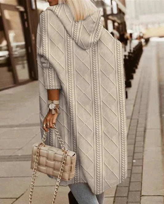 Cardigan Long à Capuche pour Femmes