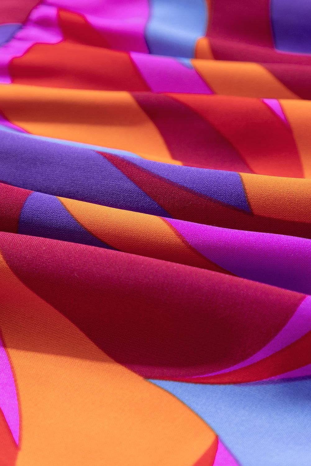 Robe Maxi Colorée avec Volants pour Femmes
