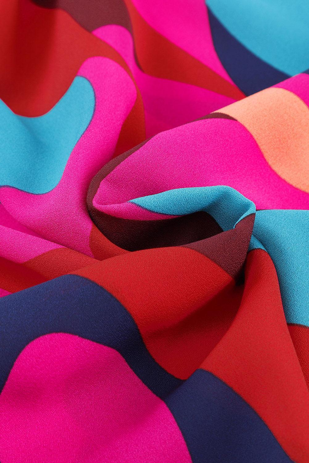 Robe Mini Colorée avec Ceinture pour Femmes