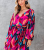 Robe Mini Colorée avec Ceinture pour Femmes