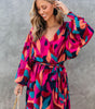 Robe Mini Colorée avec Ceinture pour Femmes