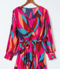 Robe Mini Colorée avec Ceinture pour Femmes