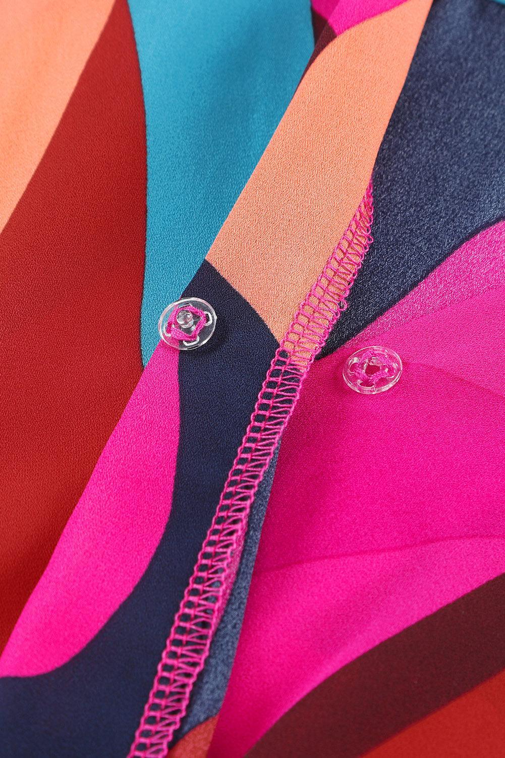 Robe Mini Colorée avec Ceinture pour Femmes