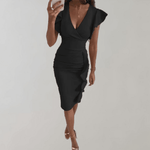 Robe Courte avec Volants pour Femmes