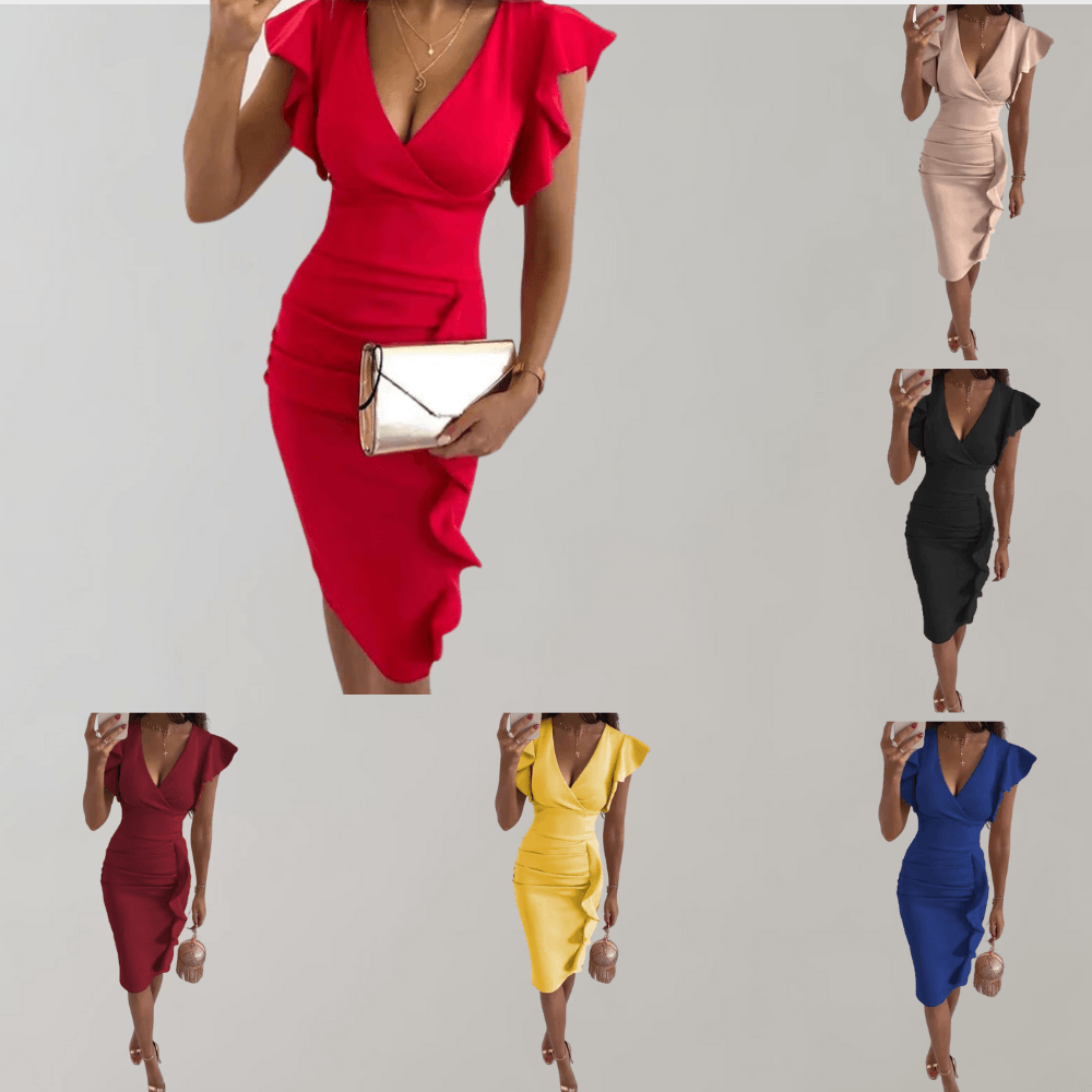 Robe Courte avec Volants pour Femmes