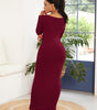 Robe Longue Bodycon Col Rond pour Femmes