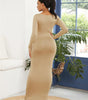 Robe Longue Bodycon Col Rond pour Femmes
