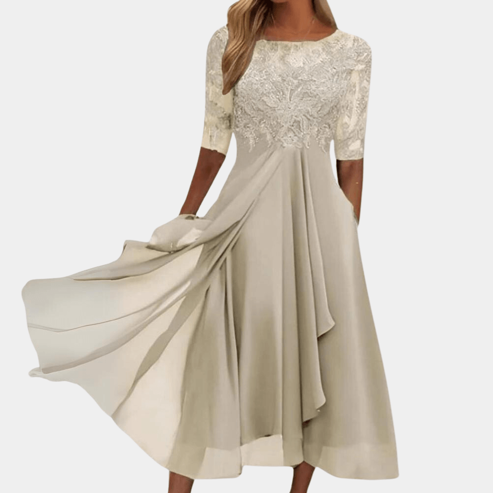 Robe Longue en Dentelle Élégante pour Femmes