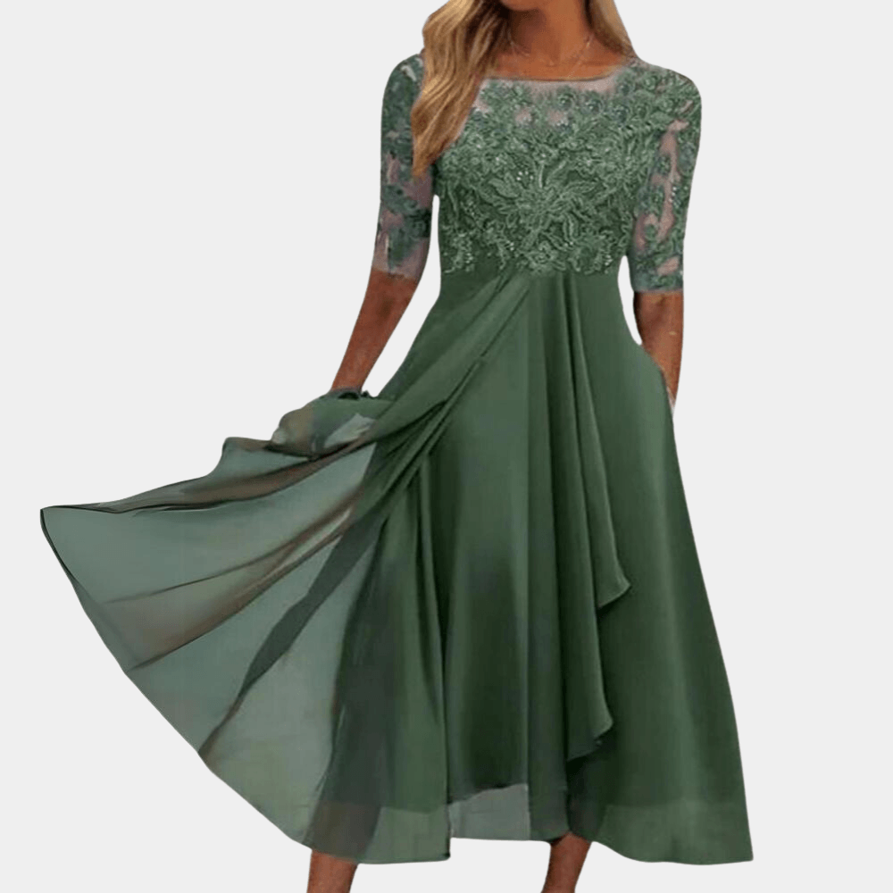 Robe Longue en Dentelle Élégante pour Femmes