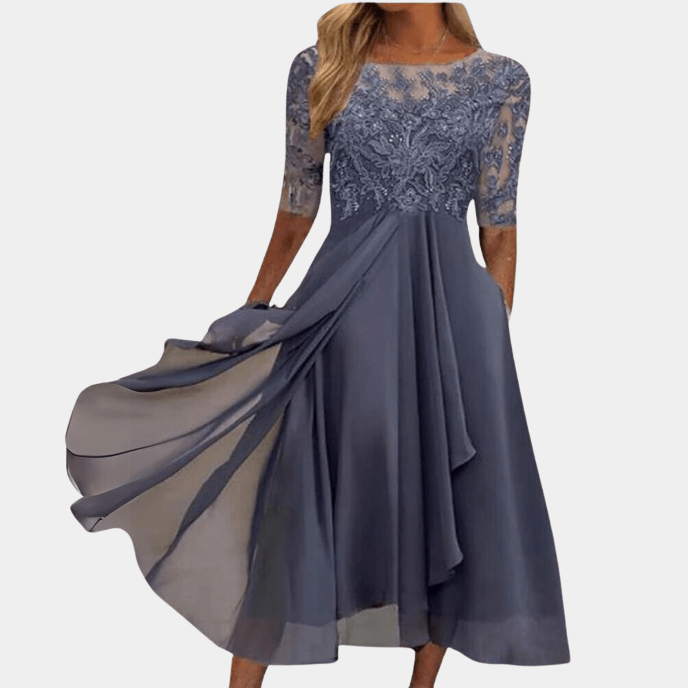 Robe Longue en Dentelle Élégante pour Femmes