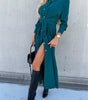 Robe Longue avec Ceinture à Nœud pour Femmes