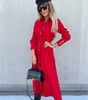 Robe Longue avec Ceinture à Nœud pour Femmes