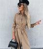 Robe Longue avec Ceinture à Nœud pour Femmes