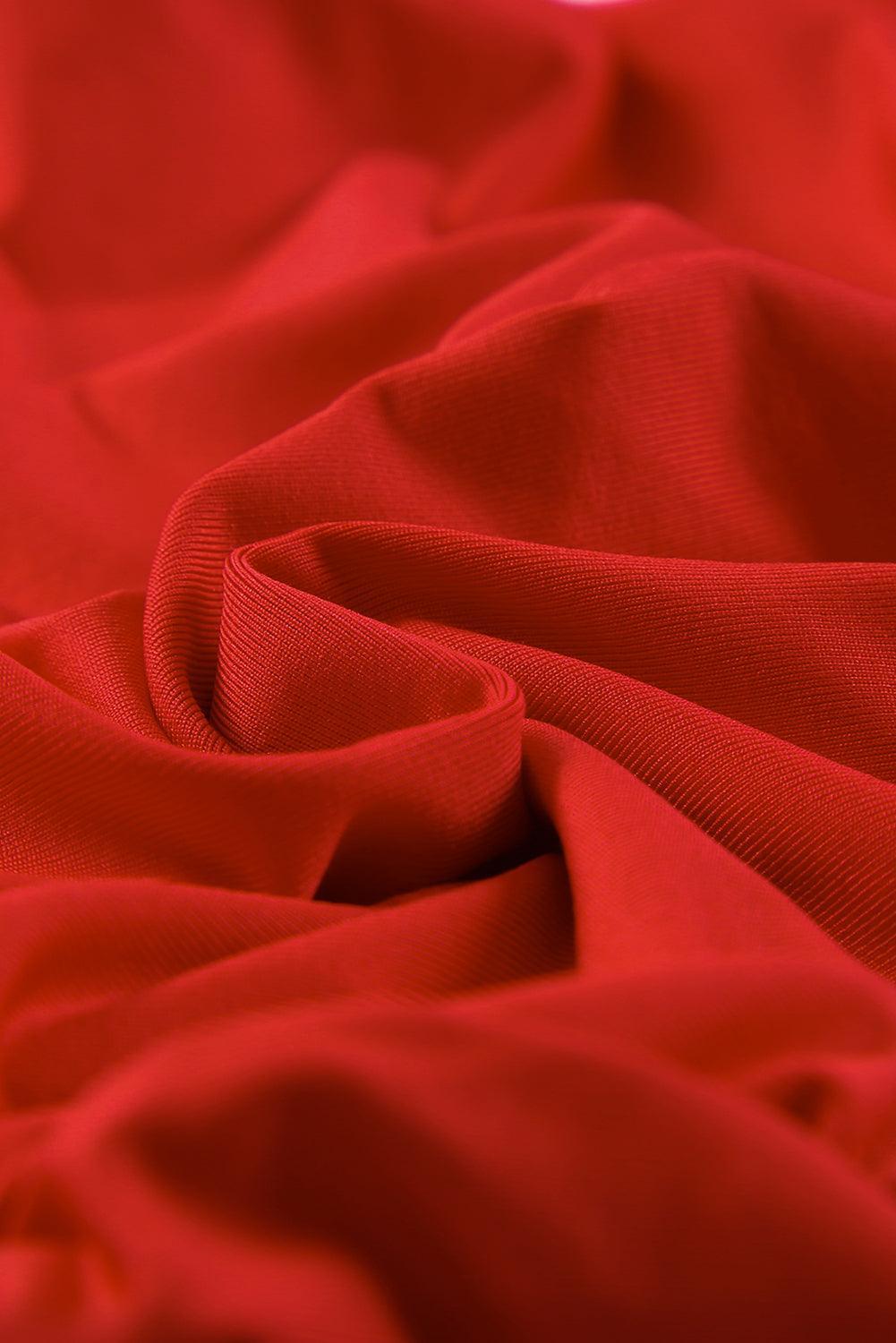 Robe enveloppante à manches longues en V