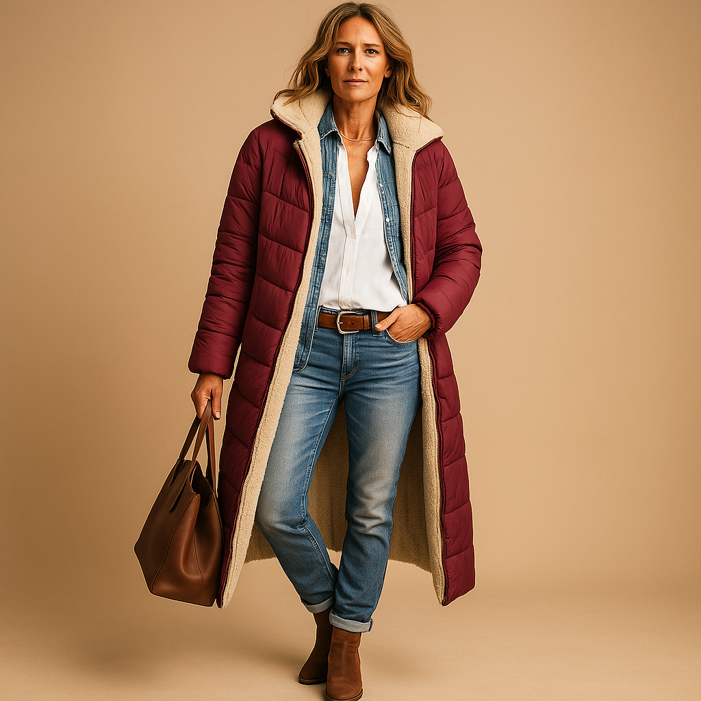 Manteau Long Matelassé pour Femmes