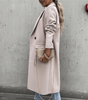 Manteau Long Col Tailleur pour Femmes