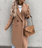 Manteau Long Col Tailleur pour Femmes
