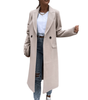 Manteau Long Col Tailleur pour Femmes