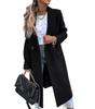 Manteau Long Col Tailleur pour Femmes