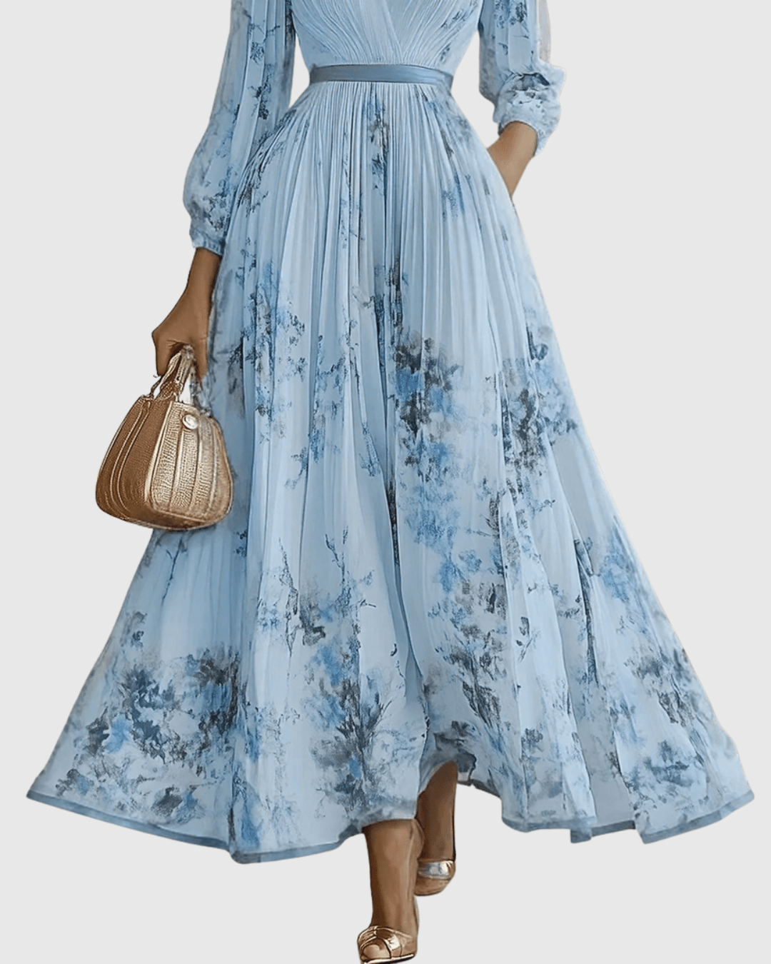Longue robe plissée pour femmes - Emilia Lane