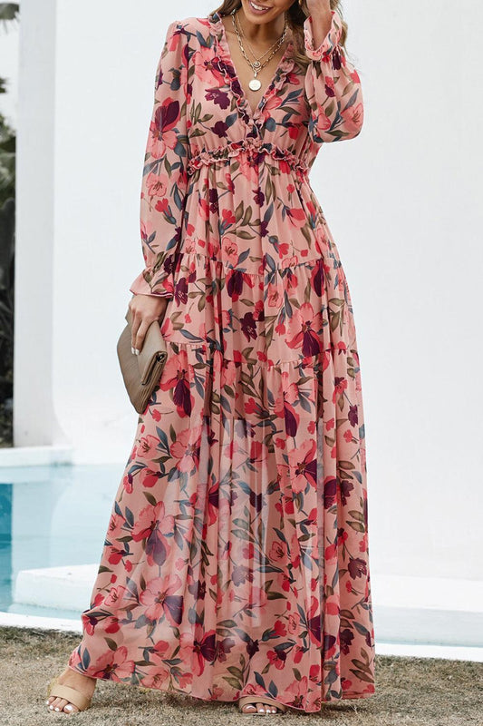 Robe Maxi Ruffle Lotus