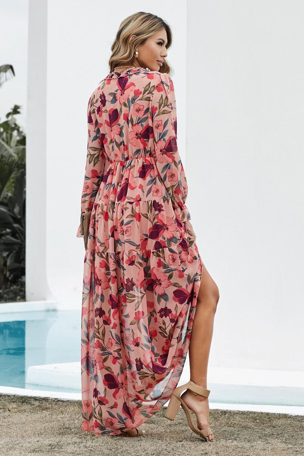 Robe Maxi Ruffle Lotus