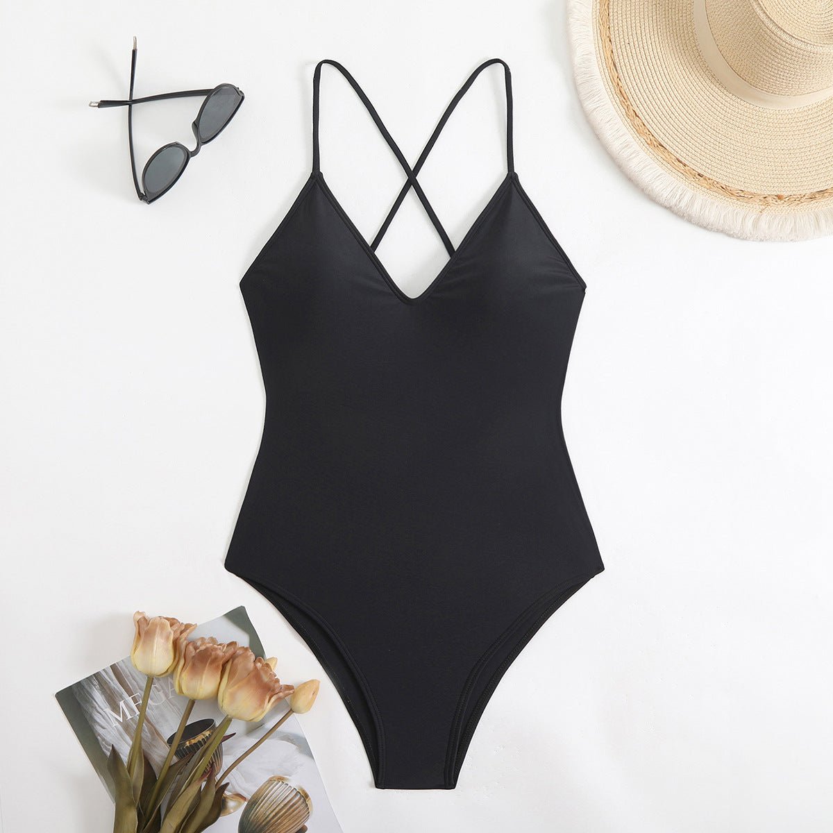 Maillot de Bain Une Pièce à Bretelles Croisées pour Femme - Emilia Lane
