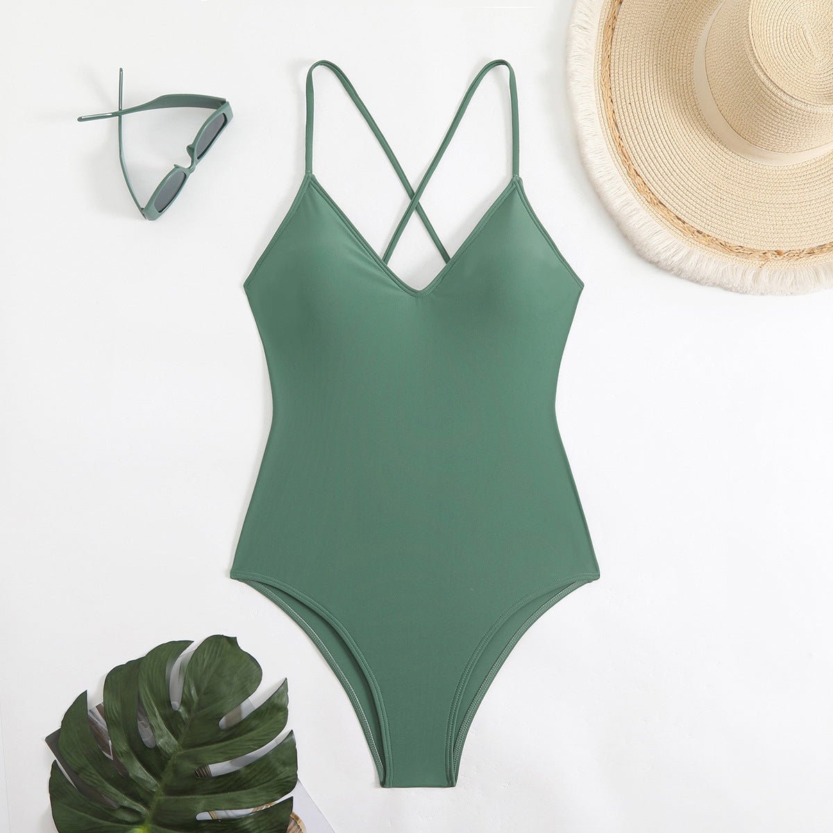 Maillot de Bain Une Pièce à Bretelles Croisées pour Femme - Emilia Lane