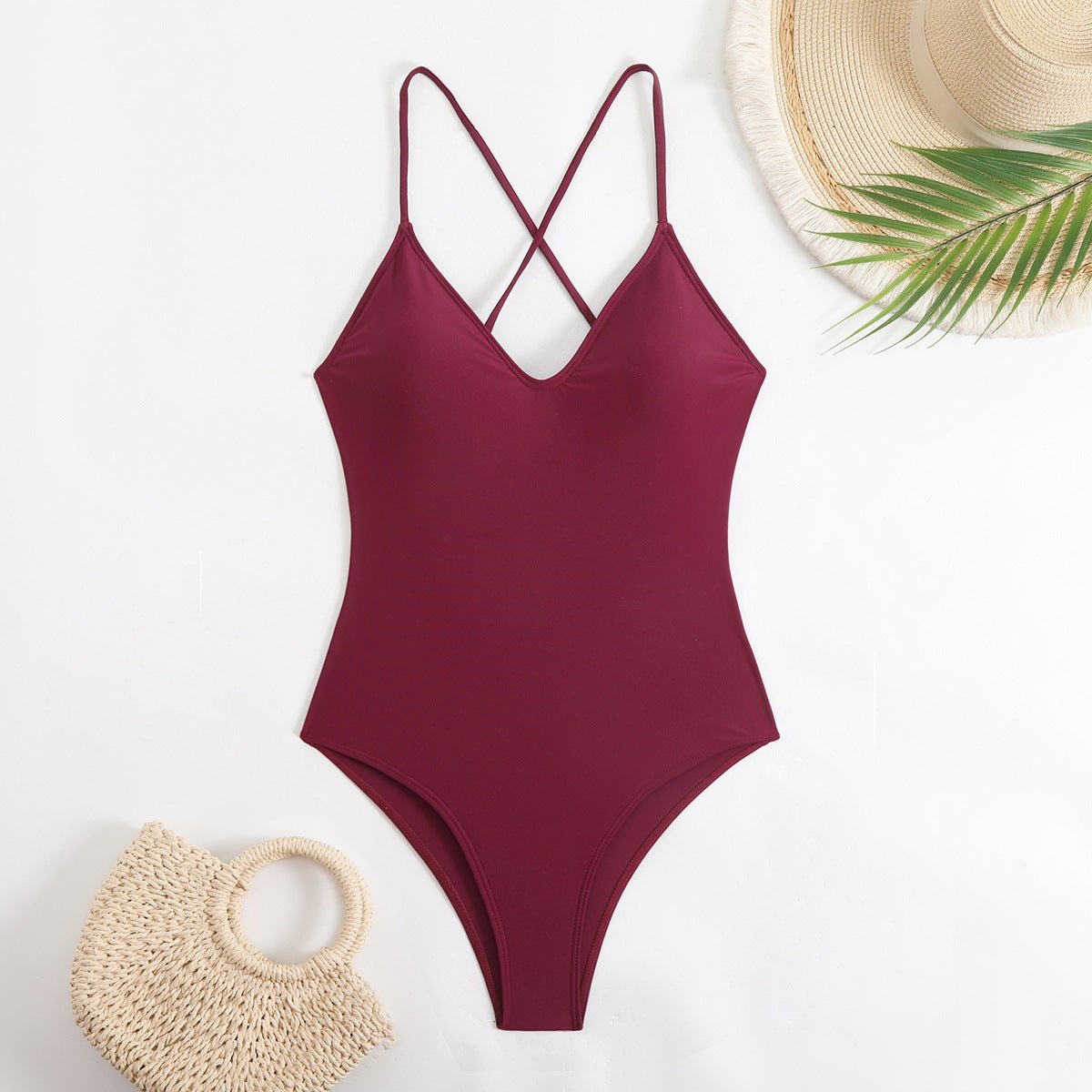 Maillot de Bain Une Pièce à Bretelles Croisées pour Femme - Emilia Lane