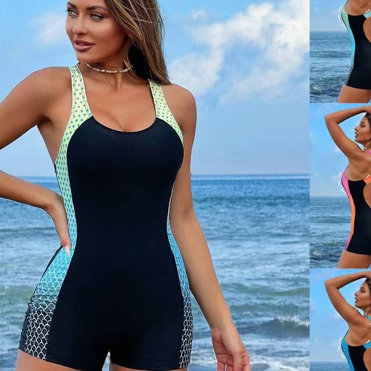 Maillot de Bain Une Pièce Sportif à Dos Renforcé pour Femme - Emilia Lane