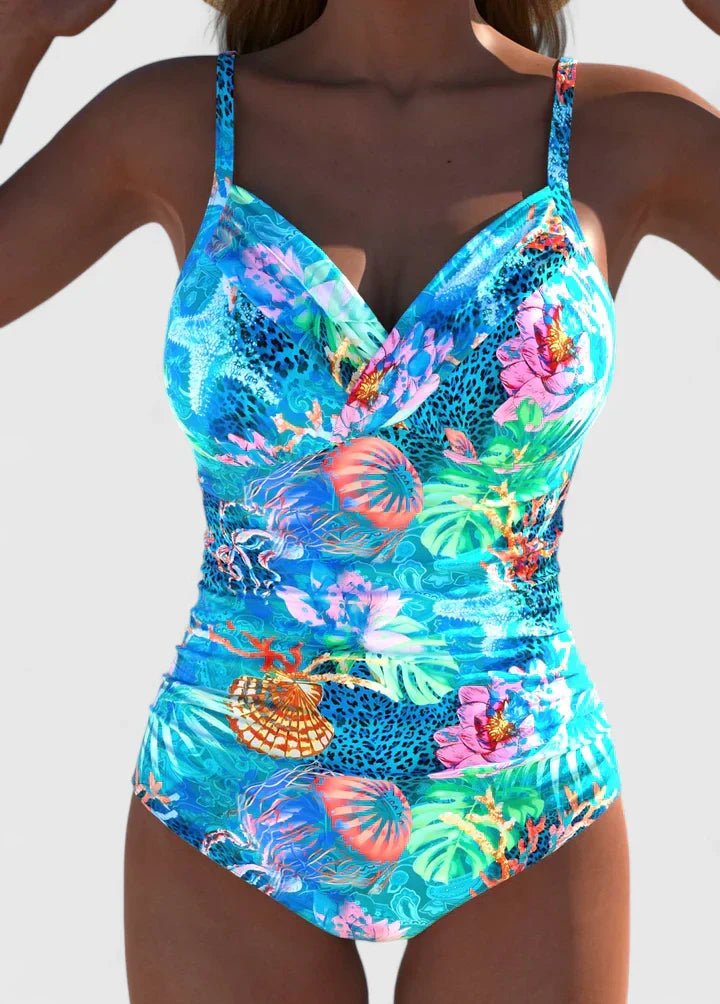 Maillot de Bain Une Pièce Taille Haute à Imprimé pour Femme - Emilia Lane