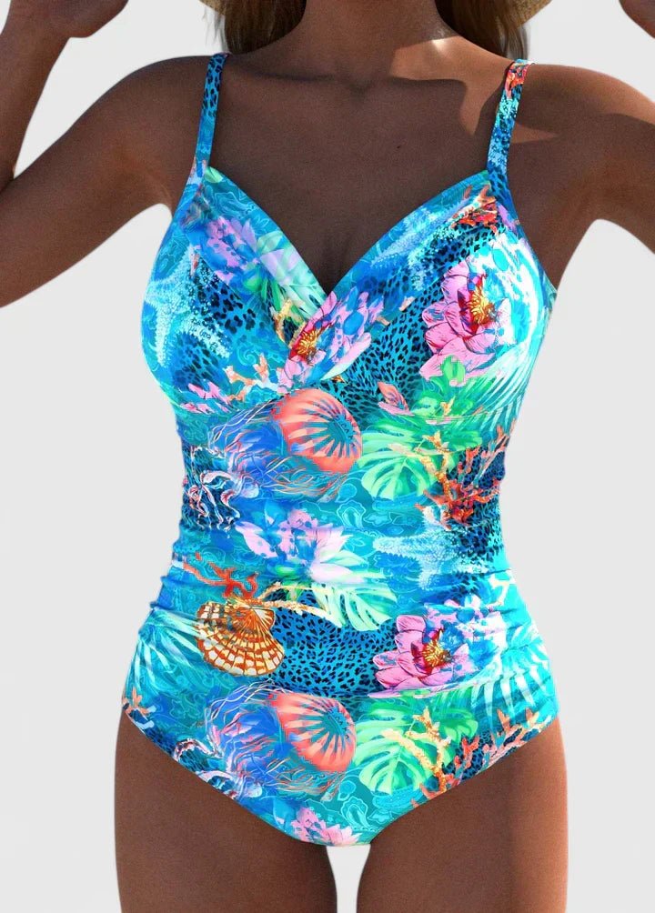 Maillot de Bain Une Pièce Taille Haute à Imprimé pour Femme - Emilia Lane